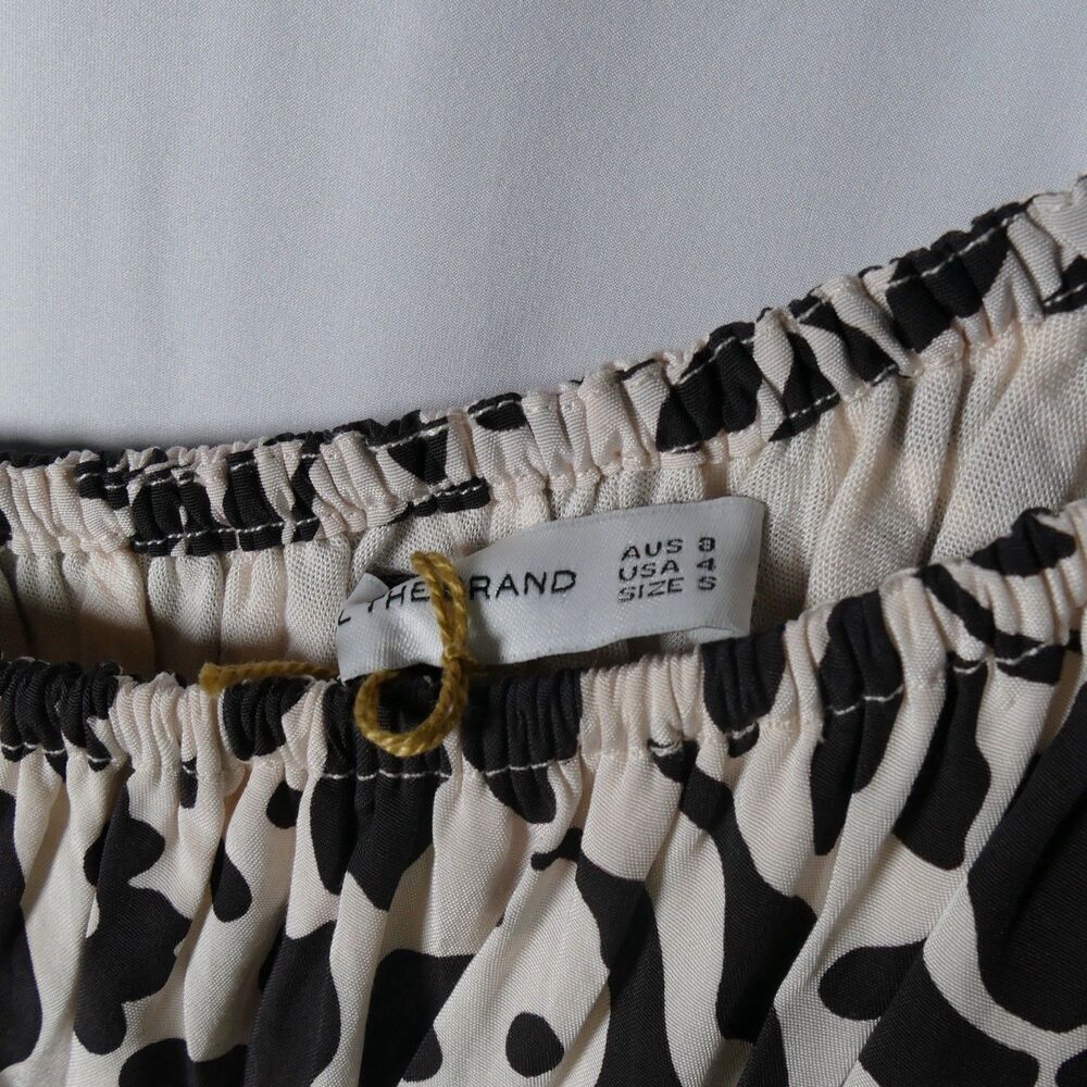 Faithfull the Brand Lucila Midi Dress Sidra Floral Ecru One Shoulder Small NWOT - Picture 6 of 9